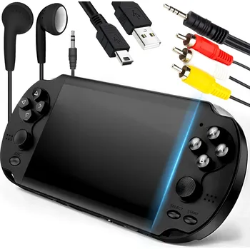 Herní konzole MINI RETRO KONZOLE S 1000 HRY PL MENU HDMI SDCARD Kabely Adaptéry 5,1"
