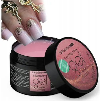 Lak na nehty Excellent PRO Thixo stavební gel Effect Golden Blush 50g
