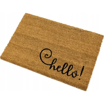 Rohožka ROHOŽKA PŘED DVEŘE 'HELLO' HNĚDÁ 60x40cm KOKOSOVÁ