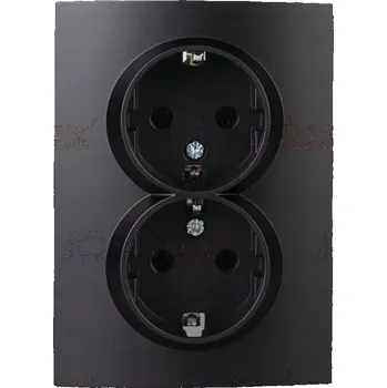 Elektrická zásuvka Černá nástěnná Elektrická Zásuvka Kanlux