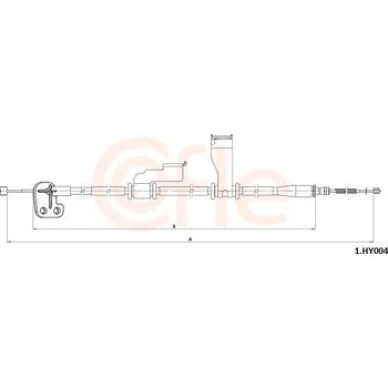 Lanko parkovací brzdy Lanovod parkovací brzdy COFLE 92.1.HY004
