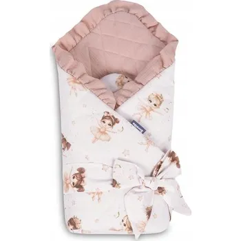 Zavinovačka MUŠELÍNOVÝ ZAVINOVACÍ ROH BALETKY RŮŽOVÉ 75x75 cm