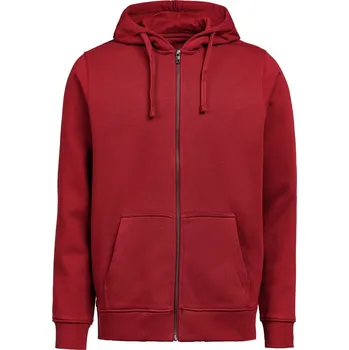 Pánská mikina Untagged Movement Pánská mikina na zip s kapucí ze silné bavlny OCS RCS Barva: Červená cihlová, Velikost: 4XL