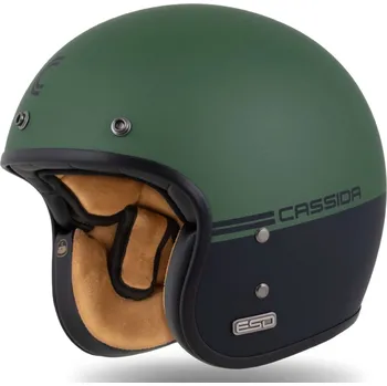 Helma na motorku Otevřená helma Cassida Eso Super Hooligan černá matná-metalická zelená M