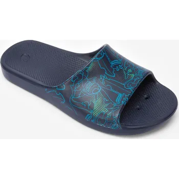 Chlapecké pantofle DECATHLON Dětské pantofle k bazénu Slap 500 35/36 MODRÁ|ZELENÁ