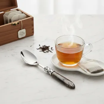 Příbor BUGATTI Aladdin Nero 16,5 cm grafit - kávová a čajová lžička z nerezové oceli