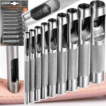 Sada nářadí Sada vysekávačů na kůži 9 ks, Verke V87009