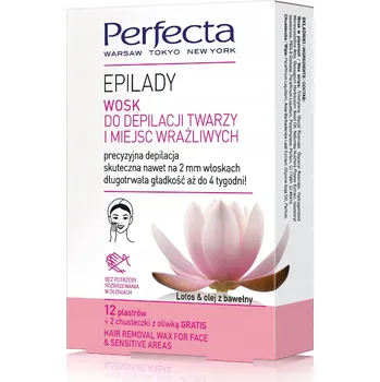 PERFECTA EPILADY vosk na depilaci obličeje a citlivých partií, 12 proužků
