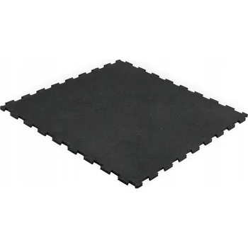 Zátěžová podložka Rebel Active Gumová podlaha do posilovny, puzzle podložka 1m, tloušťka 20mm, černá