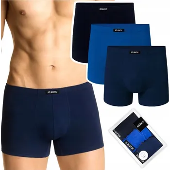 Pánské oblečení Pánské boxerky šortkového střihu 3-BALENÍ bavlněné sportovní ATLANTIC 3MH-048 - XL