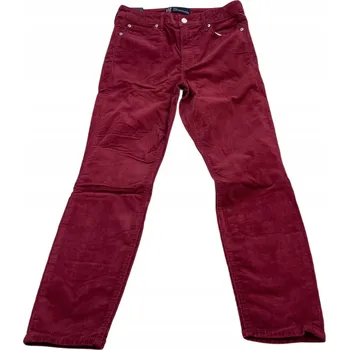 Pánské kalhoty Manšestrové kalhoty GAP pánské velikost 40 EU – bordó, klasický střih