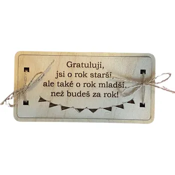 Dřevěná obálka na peníze - legrační