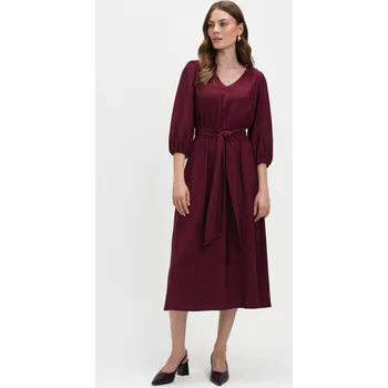 Dámské šaty Top Secret šaty s vázačkou bordó Velikost: 38