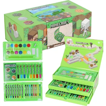 Výtvarná sada Cerdá Kreslící kufřík 52 ks Minecraft