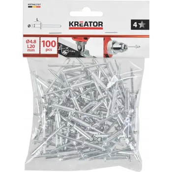 Nýt Kreator KRTH62707 - Trhací nýty 4,8x20mm 100ks