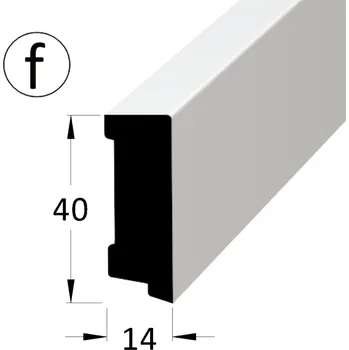 soklová lišta Scheucher Dřevěná obvodová lišta - Dub F 4014 bílá