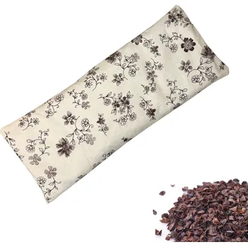 Polštář Nahřívací polštářek s pohankou - hnědé květy