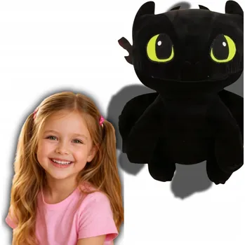 plyšák Plyšová Hračka Bezzubka černý 31 cm Jak vycvičit draka