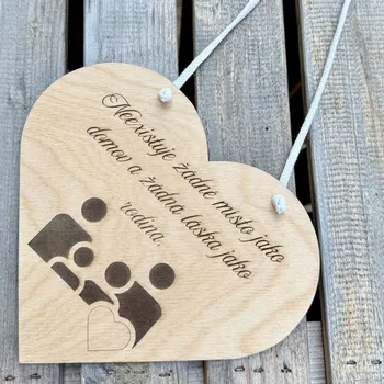 Nástěnná dekorace - srdce s citátem 2