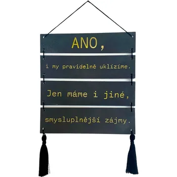 Plechová cedule Úklid domácnosti - uvítací cedule