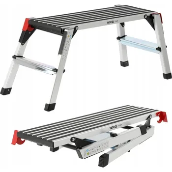 Žebřík Plošina Yato, skládací, hliníková, 49 cm, 150 kg, 2 příčky