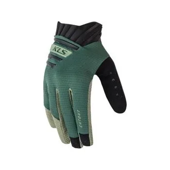 Cyklistické rukavice Cyklo rukavice Kellys Cutout Long 022 Barva Khaki, Velikost XS