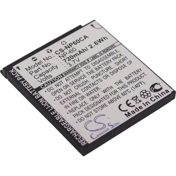 Baterie pro Casio Exilim Zoom EX-Z19, Exilim Zoom EX-Z85, Exilim Zoom EX-Z9, a další, 720, Li-Ion