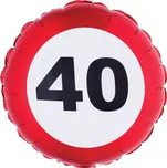 Foliový balónek kulatý číslo 40 velikost 46cm