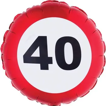 Foliový balónek kulatý číslo 40 velikost 46cm