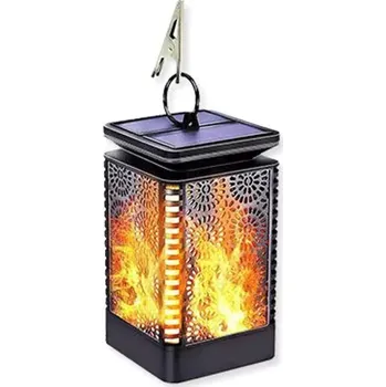 Dekorativní svítidlo LED solární lampa, dekorativní, čtvercová s plamenem