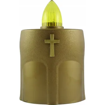 Svíčka HŘBITOVNÍ SVÍČKA LED SE KŘÍŽEM – 2 TYPY