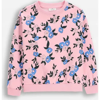 Dívčí mikina Dětská Tepláková Mikina Dívčí Tepláková Pudrová Růžová Květiny Velikost 104 Coccodrillo ZC5