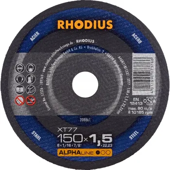 Řezný kotouč RHODIUS KOTOUČ 150x1,5x22,23 F41 XT77 ALPHA OCEL