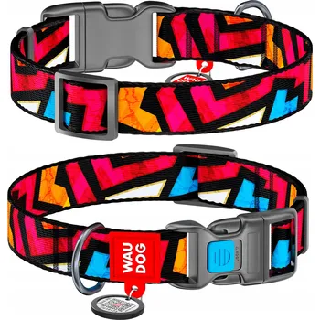 Obojek pro psa Nylonový obojek pro psa, graffiti vzor, velikost S, 25-35 cm, 15 mm