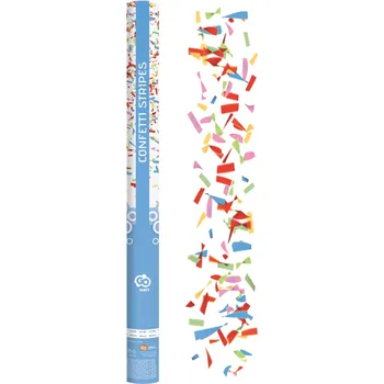Konfeta GoDan Konfety vystřelovací proužky mix barev, 80 cm