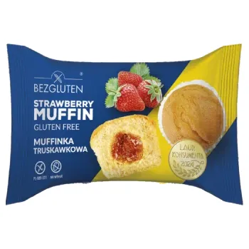 Trvanlivě pečivo BEZGLUTEN - Muffin jahoda, bez lepku, 60 g