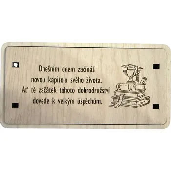 Obálka Dřevěná obálka na peníze - promoce