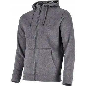 Pánská mikina ŠEDÁ MIKINA S MOKINEM MIKINA S KAPUCÍ L STALCO S-44475