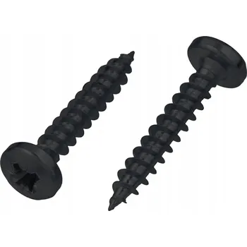 Vrut Vruty do dřeva 4x16 s válcovou hlavou Černé 100 Ks tvrzené válcové