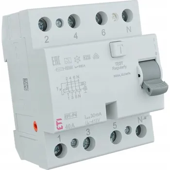 Proudový chránič Proudový chránič ETI Polam EFI6-P4 AC