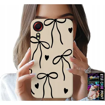 Pouzdro na mobilní telefon POUZDRO pro Samsung Galaxy Xcover 5 - Béžové mašle se stuhou, moderní