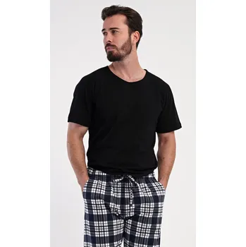 Pánské pyžamo Vienetta MAN Pánské pyžamové kalhoty Lukáš: tmavě modrá 2XL