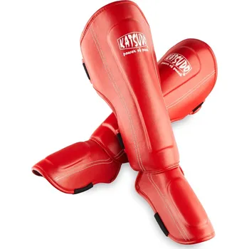 Chránič holeně pro bojový sport Katsudo chrániče holení a nártů Fort II, červené M
