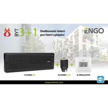 Centrální jednotka pro chytrou domácnost ENGO CONTROLS Komplet pro váš byt 3+1 WiFi, podlahové vytápění