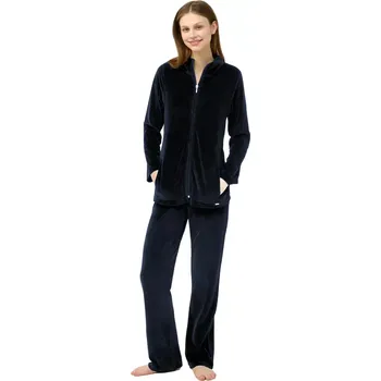 Dámská luxusní sametová souprava na zip Vamp 23162 blue blazer velikost M