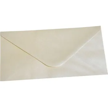 Obálka Obálka DL 11,2x21,9 cm metalická s ražbou krémová