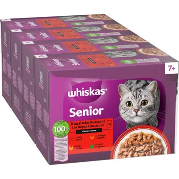 144x85g Whiskas Senior kapsičky Jumbo balení - 7+ klasický výběr v omáčce