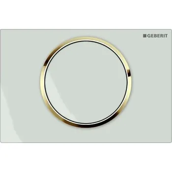 Splachovací tlačítko Geberit Sigma 10 115.758.KK.5 ovládací tlačítko bílá / pozlacená / bílá
