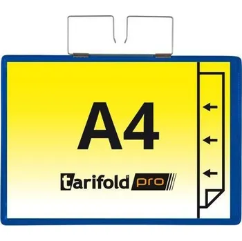 Kancelářský nábytek Zpevněná identifikační kapsa djois, se závěsem, A4, na šířku, modrá, 10 ks