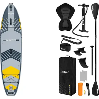 Rebel RBA-4518-G Paddleboard s příslušenstvím 335 cm, SUP ACTIVE PRO, šedý